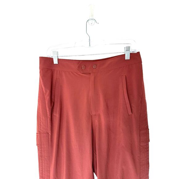 Athleta Cognac Brown Uptown Alley Ankle Cargo Pant Size 6 Athleisure Casual - Picture 8 of 15